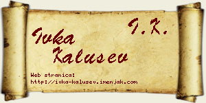 Ivka Kalušev vizit kartica
